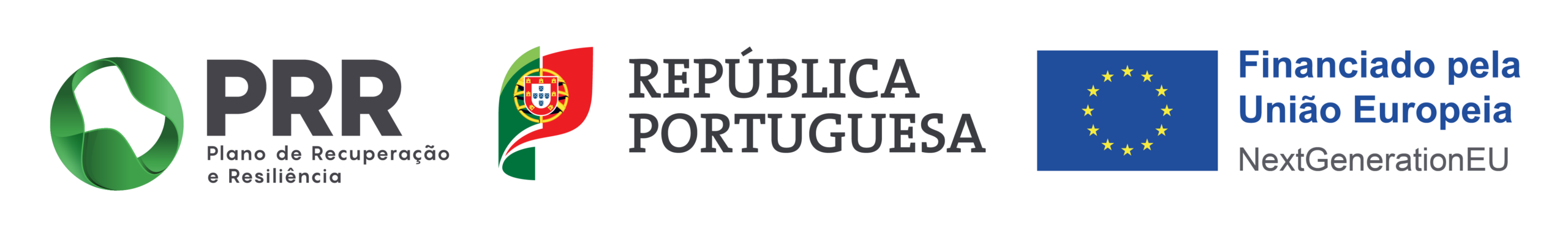 PRR; República Portuguesa; Financiado pela União Europeia - NextGenerationEU